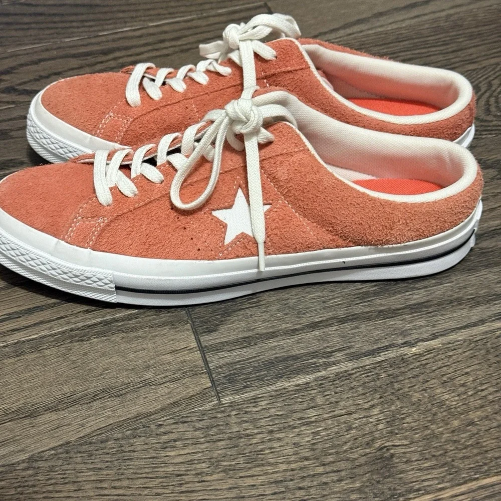 Converse One Star Suede Mule Sneakers Rush Coral Size 9 Men's 11 Women's - Picture 4 of 10